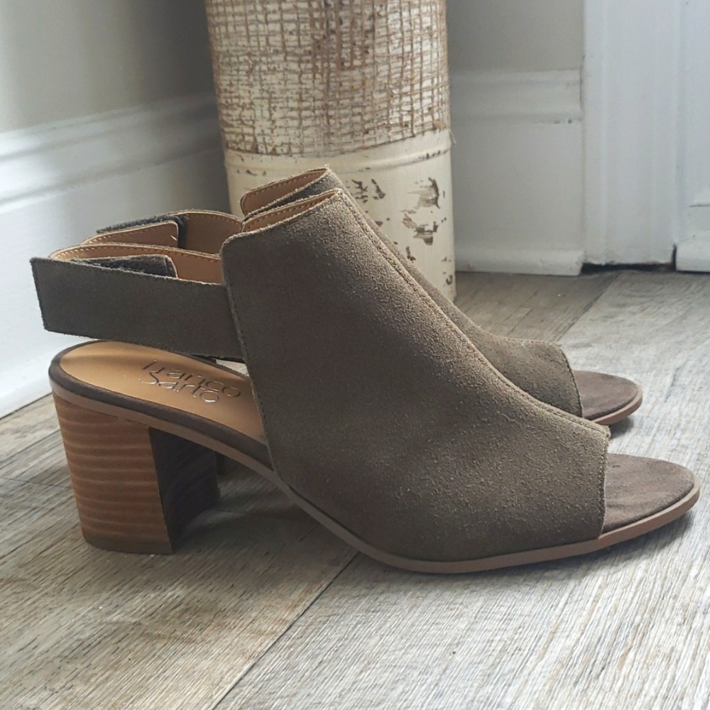 Franco Sarto Suede Block Heel